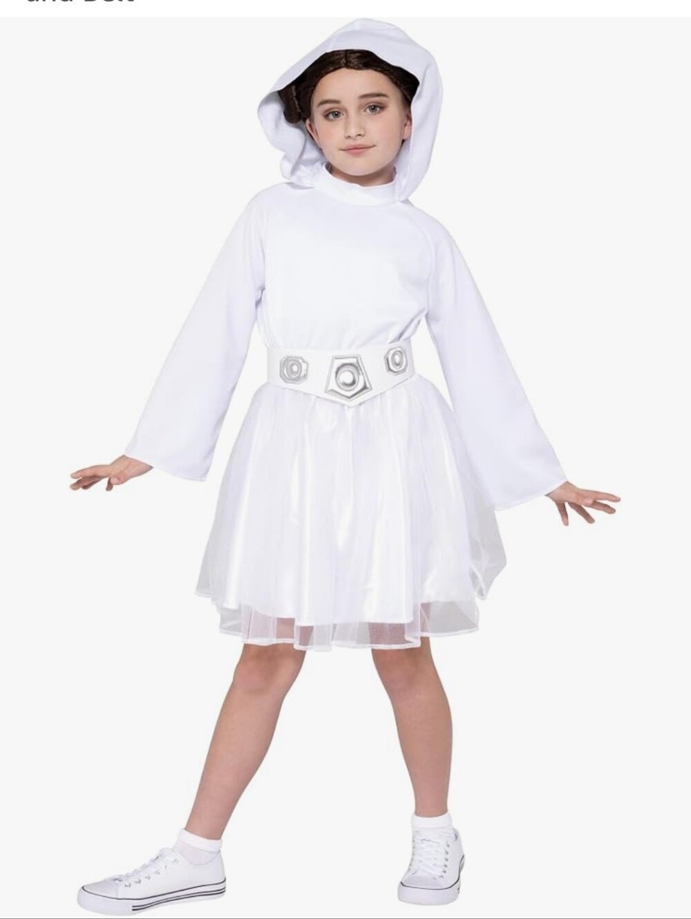 NWT Star Wars Princess Leia Official Youth Halloween Costume & Wig Sz 4/5, 6X